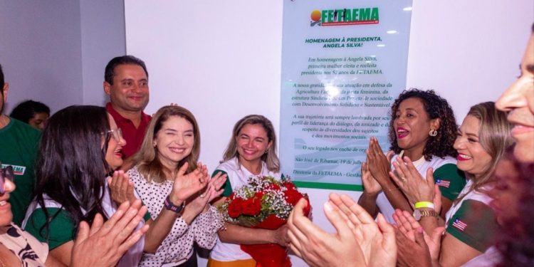 Iracema Vale ressalta importância da liderança feminina na Fetaema durante recondução de Angela Silva