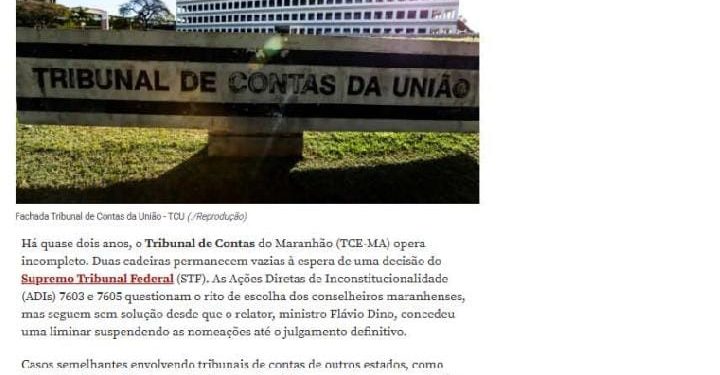 DEU NA VEJA: Duas cadeiras vazias e o silêncio do Supremo sobre o Maranhão